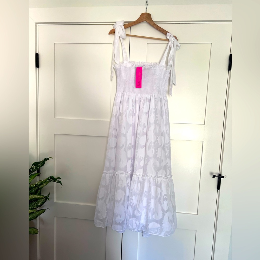 NWT Lilly Pulitzer Rivera Smocked Midi Dress